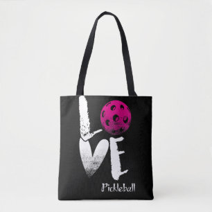 Tote Bag I Love Pickleball T-Shirt Funny Pickle Ball