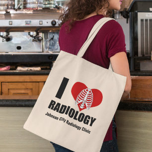 Tote Bag I Love Radiology Cool Custom Radiologist Clinique