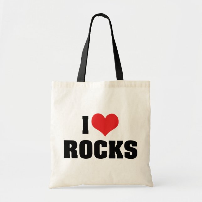 Tote Bag I Love Rocks - Rock Géologie Géologue Lover (Devant)