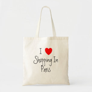 Tote Bag I Love Shopping À Paris
