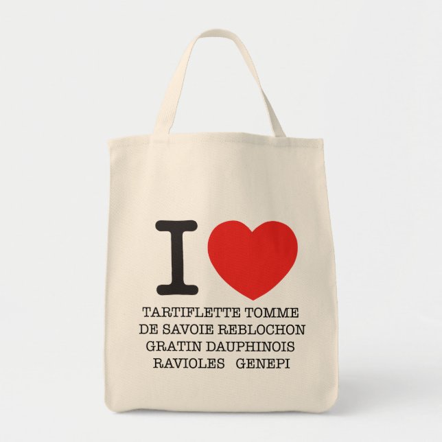 Tote Bag I Love Tartiflette (Devant)