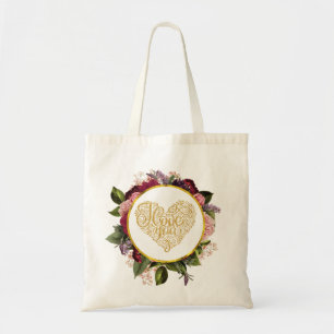Tote Bag I Love You Fancy Golden Ornate