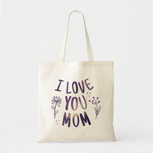 Tote Bag I Love You Maman Floral Mothers Day idées cadeaux