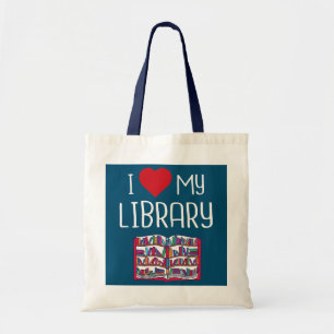 Tote Bag I Lovers My Library Book Lovers Lecteurs Librarian