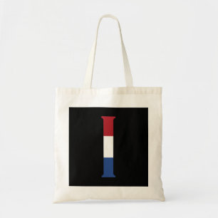 Tote Bag I Monogramme superposé sur NLD Flag sur bk btcn