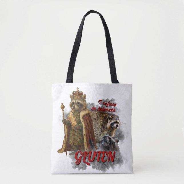 Tote Bag I Refuse To Tolerate Gluten funny meme bag (Devant)