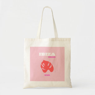Tote Bag Ibiza, Espagne, Preppy, Salle Preppy, Rose