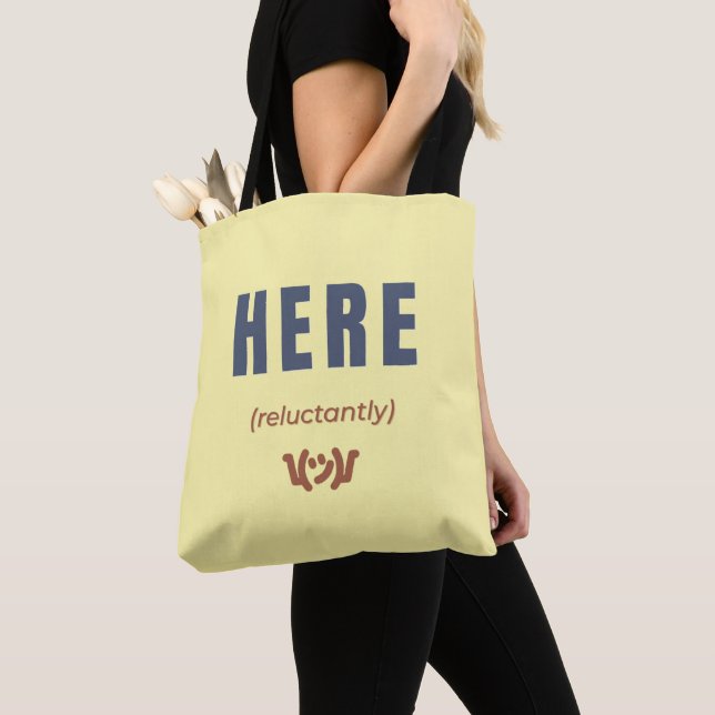 Tote Bag Ici (à contrecoeur) (De près)