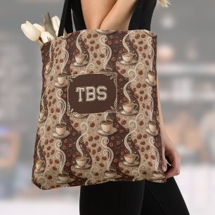 Tote Bag Idées fraîches de café brassées ici Café de style 