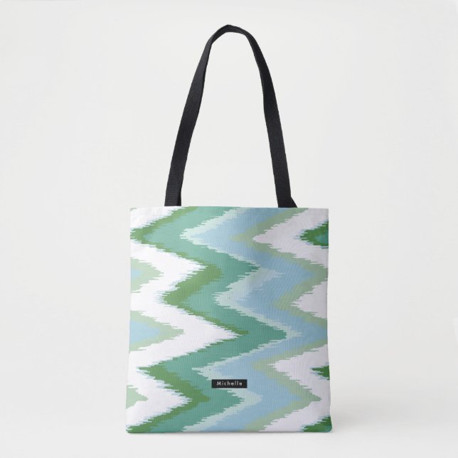 Tote Bag Ikat Chevron Motif Bridesmaid (Devant)