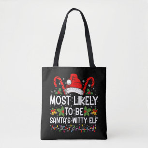 Tote Bag Il Est Probable Que Père Noël Avec Un Elfe Noël