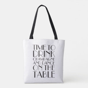 Tote Bag Il est temps de boire du Champagne Fourre-tout - b