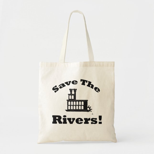 Tote Bag Il est temps de sauver les rivières Trending Desig (Devant)