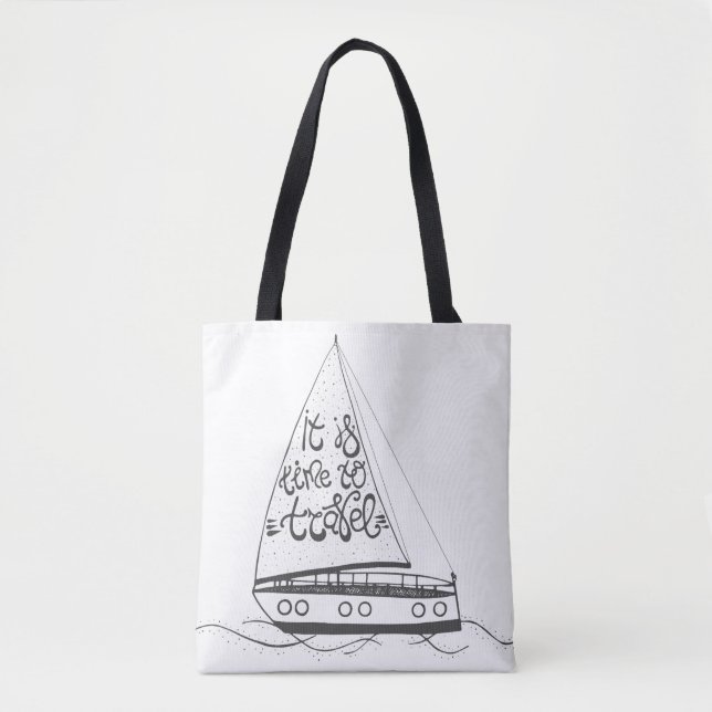 Tote Bag Il est temps de voyager (Devant)