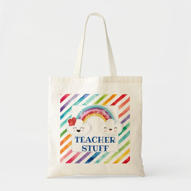 Tote Bag Il faut un grand coeur rouge pomme appréciation en (Devant)