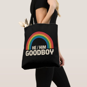 Tote Bag Il Lui Bon Garçon Arc-en-ciel LGBTQ Fierté Gay All