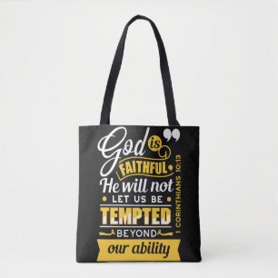 Tote Bag Il ne vous laissera pas être tenté – Verset bibliq