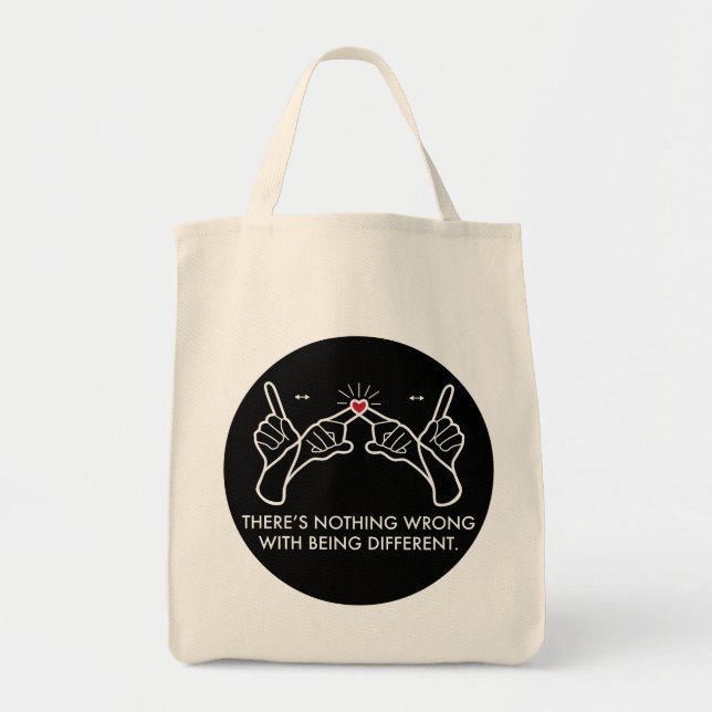 Tote Bag Il n'y a rien de mal à être différent (Devant)