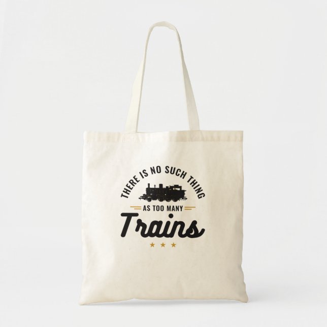 Tote Bag Il n'y a rien de tel que trop de trains (Devant)