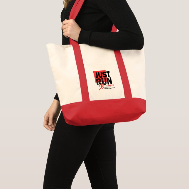 Tote Bag Il suffit de courir Red Marathon Coureur Course Da (Devant (produit))