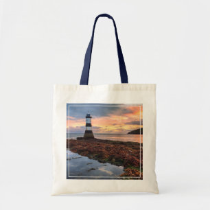 Tote Bag Île de macareux du lever de soleil de phare de