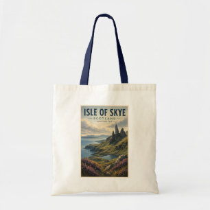 Tote Bag Île de Skye Écosse Paysage Voyage Art Rétro
