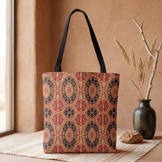 Tote Bag Île Tribale Tons Terreux  (Créateur téléchargé)