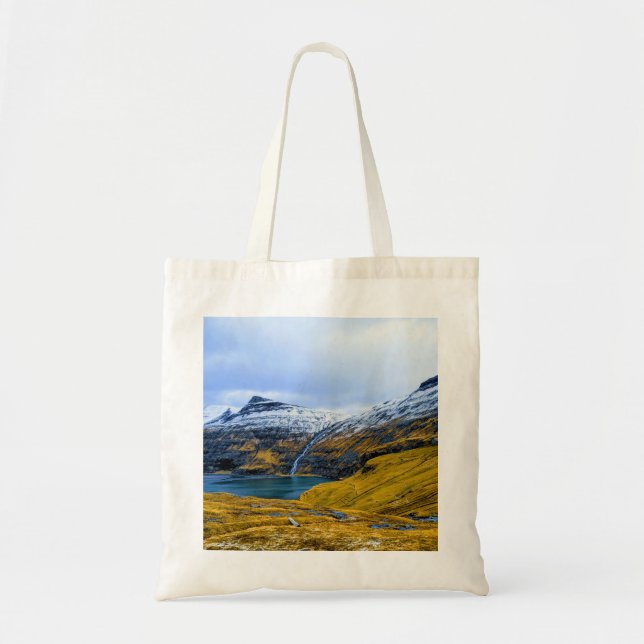 Tote Bag Îles Féroé - Paysage de Saksun (Devant)