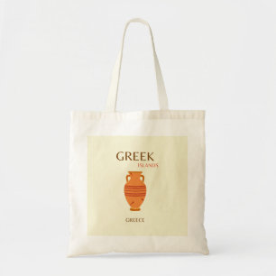 Tote Bag Îles grecques, Grèce, Voyage, Rétro, Pastel