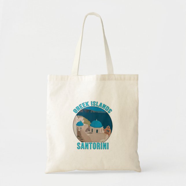 Tote Bag Iles grecques Santorin (Devant)