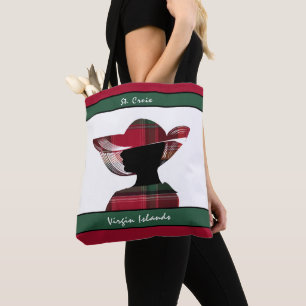 Tote Bag Îles Vierges américaines Sainte-Croix USVI Madras 