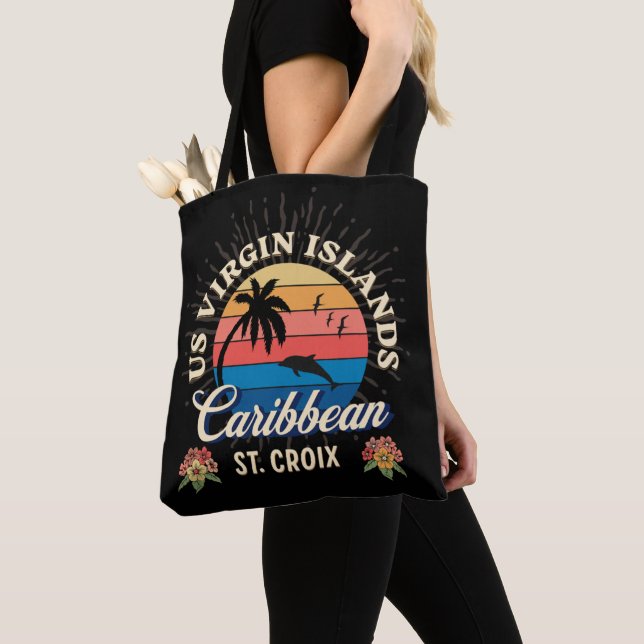 Tote Bag Îles Vierges américaines Sainte-Croix USVI Tropica (De près)