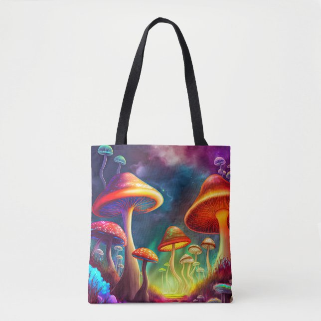 Tote Bag Illuminer les champignons sauvages (Devant)