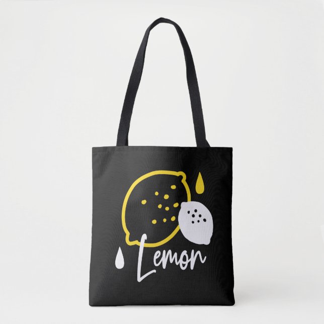 Tote Bag Illustration Abstraite au citron - Art des agrumes (Devant)