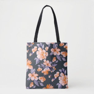 Tote Bag Illustration arrière - plan sans couture de fleur