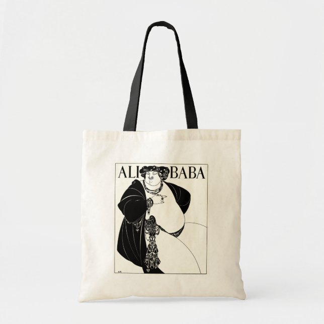 Tote Bag Illustration Art nouveau : Beardsley - Ali Baba (Devant)