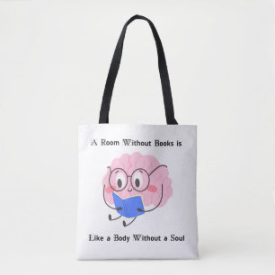 Tote Bag Illustration artistique de citation avec un ver à