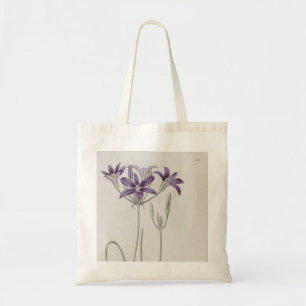 Tote Bag Illustration botanique des fleurs à queue noire