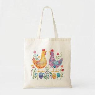 Tote Bag Illustration colorée de contes de fées de poulet e