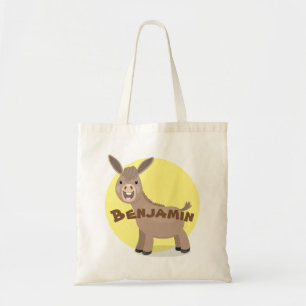 Tote Bag Illustration d'âne miniature joyeux