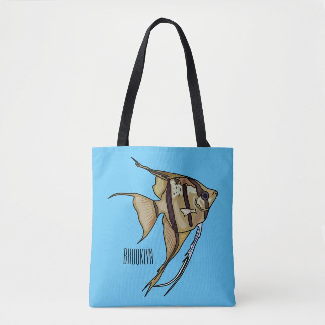 Tote Bag Illustration d'angelfish (Devant)