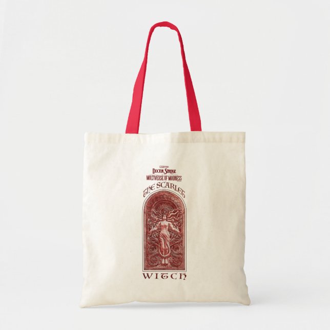 Tote Bag Illustration Darkhold de la sorcière à écarlate (Devant)