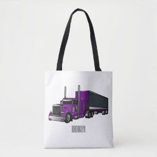 Tote Bag Illustration de camion semi-remorque