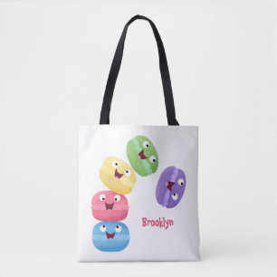 Tote Bag Illustration de caricature de macarons marrant mig