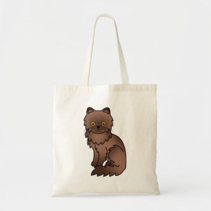 Tote Bag Illustration de chat au chocolat persan mignon