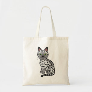 Tote Bag Illustration de chat de dessin animé mignon Mau ég