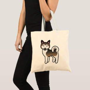 Tote Bag Illustration de chien Malamute d'Alaska sable et b