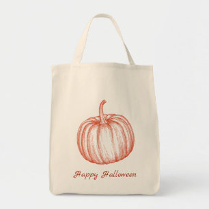 Tote Bag Illustration de citrouille joyeux Halloween