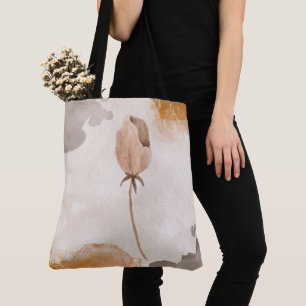 Tote Bag Illustration de fleur à l'aquarelle délicate