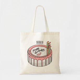 Tote Bag Illustration de gâteau d'anniversaire